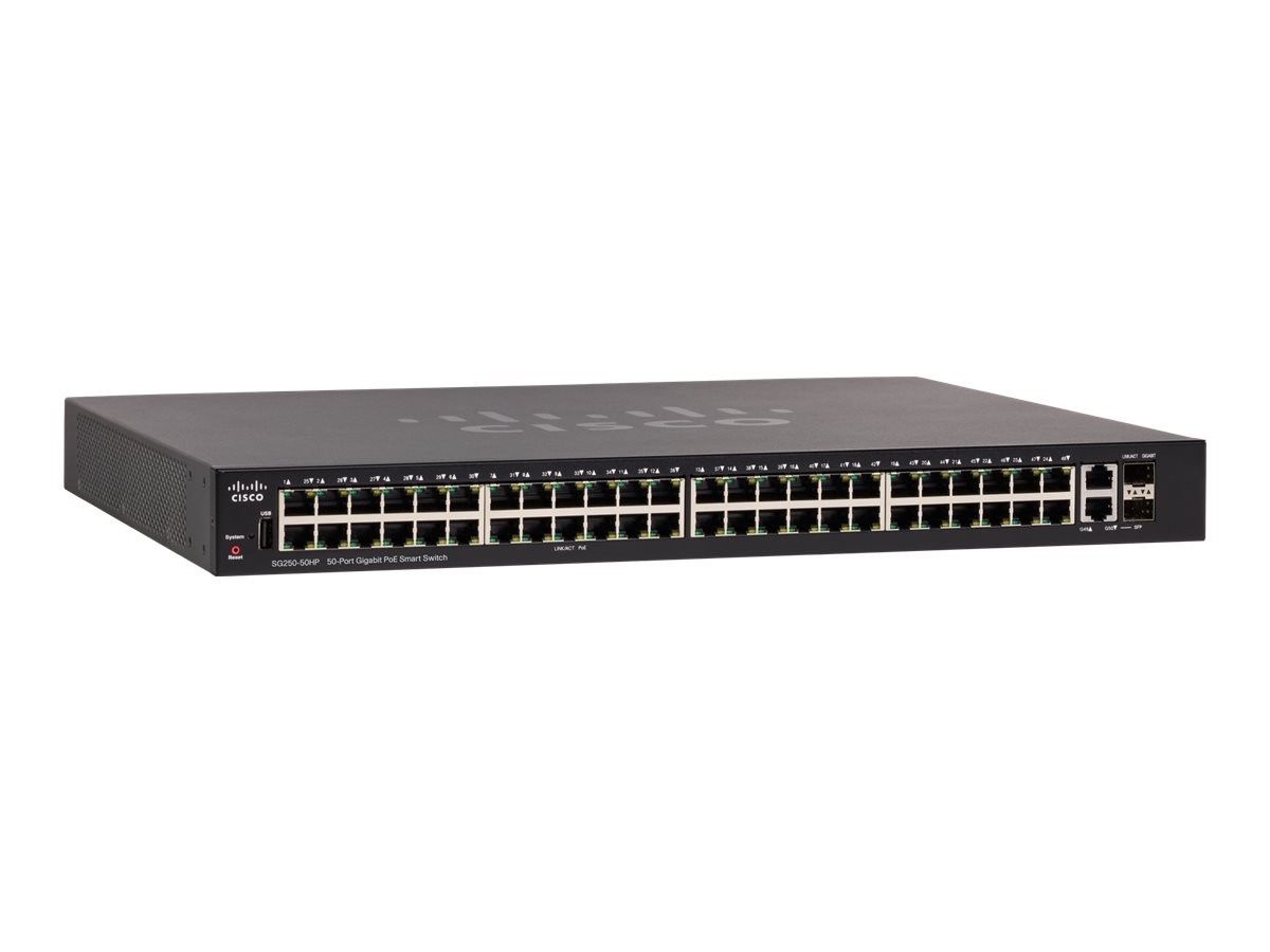 Cisco SG250-50 - Managed - L2/L3 - Gigabit Ethernet (10/100/1000) - Rack mounting - 1U