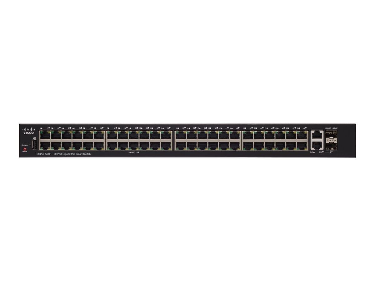 Cisco SG250-50 - Managed - L2/L3 - Gigabit Ethernet (10/100/1000) - Rack mounting - 1U