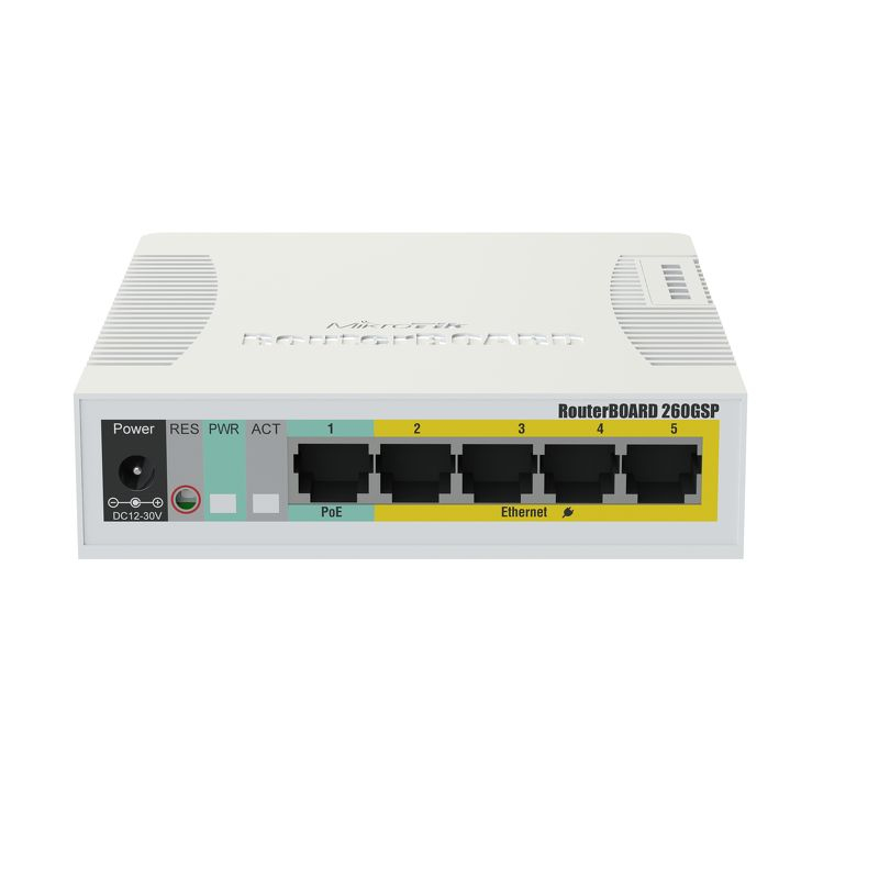 Mikrotik CSS106-1G-4P-1S Network Switch Gigabit Ethernet (10/100/1000) Power over Ethernet (PoE) White