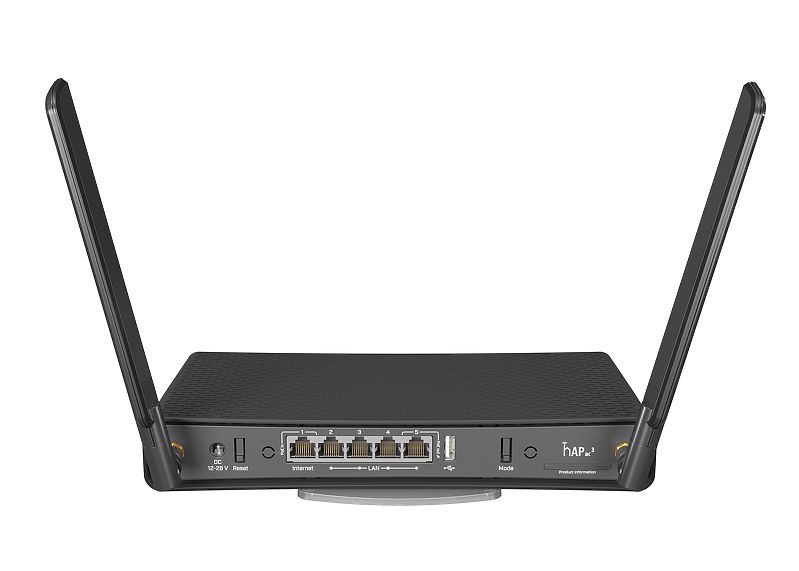 Mikrotik hAP ac³ Wireless Router Gigabit Ethernet Dual-band (2.4 GHz / 5 GHz) Black